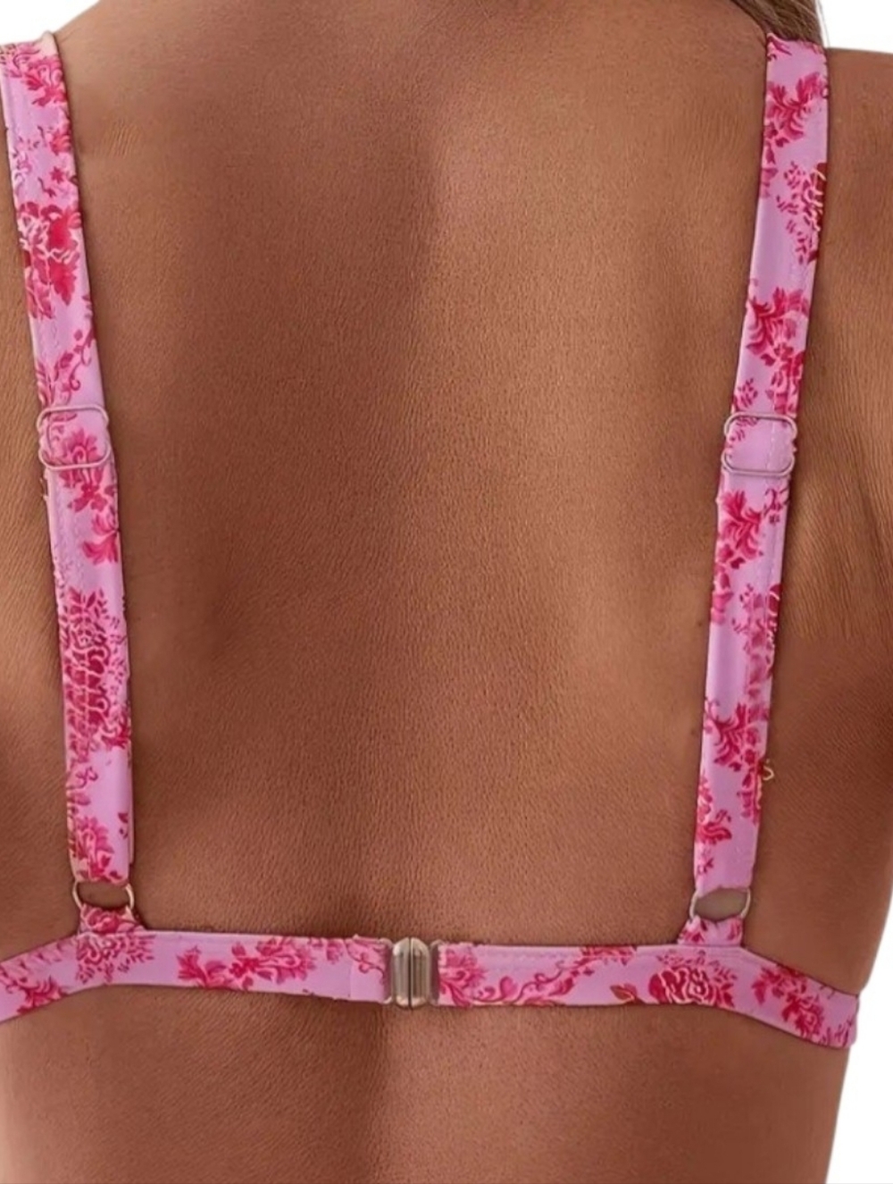 Pink Floral Bikini Size XL - Picture 2 of 7